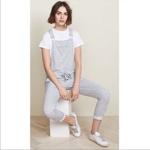 Z Supply Gray Star Print Overalls Size S